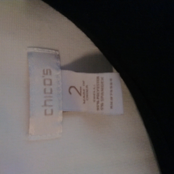 Chico's Off-White and Black Dress Size 2 / 12 - Picture 5 of 5
